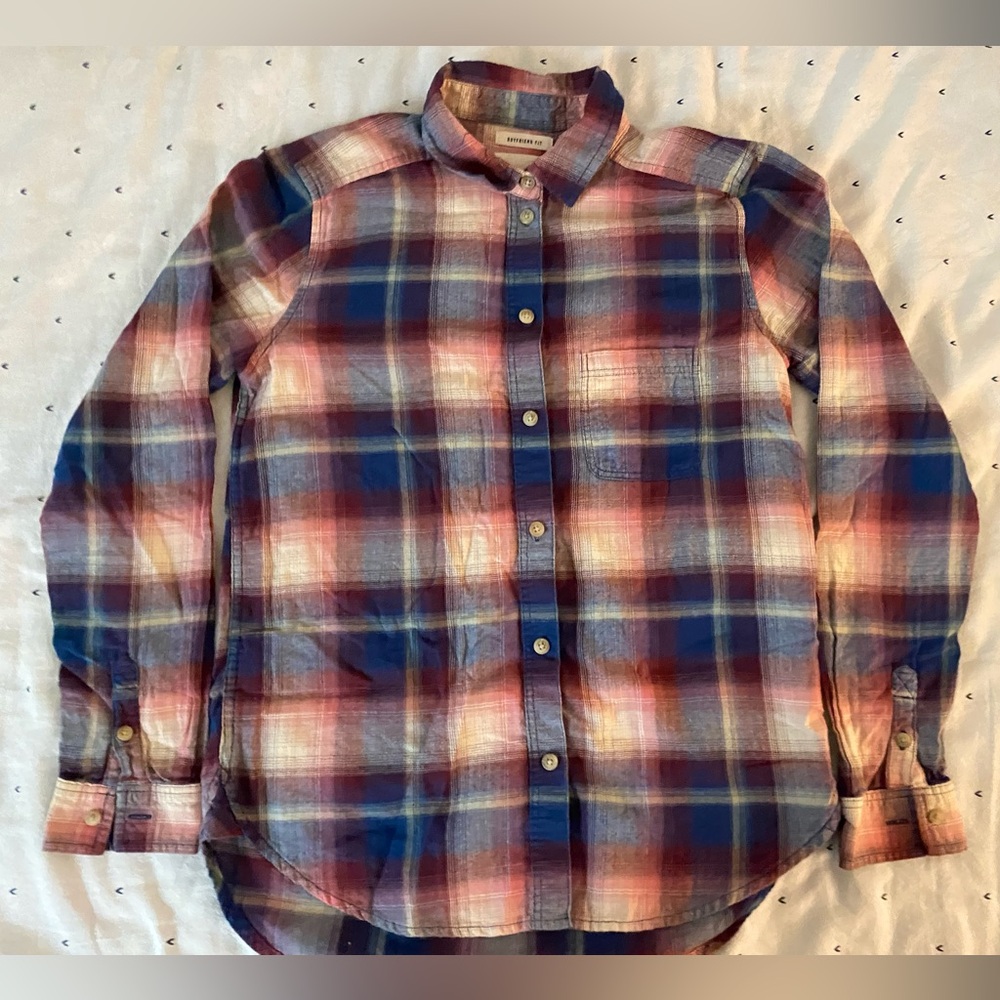 American eagle, boyfriend fit, XS, red white and blue